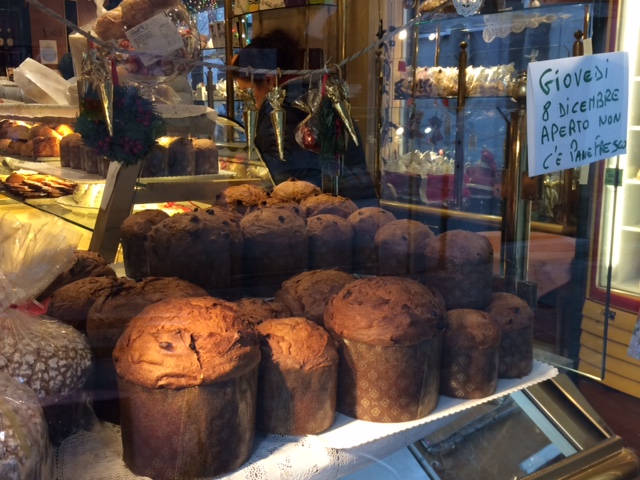 Christmas pandoro cake in Venice